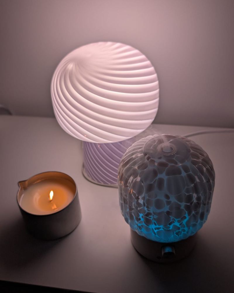 Lampe champignon, bougie de massage et diffuseur d'huiles essentielles